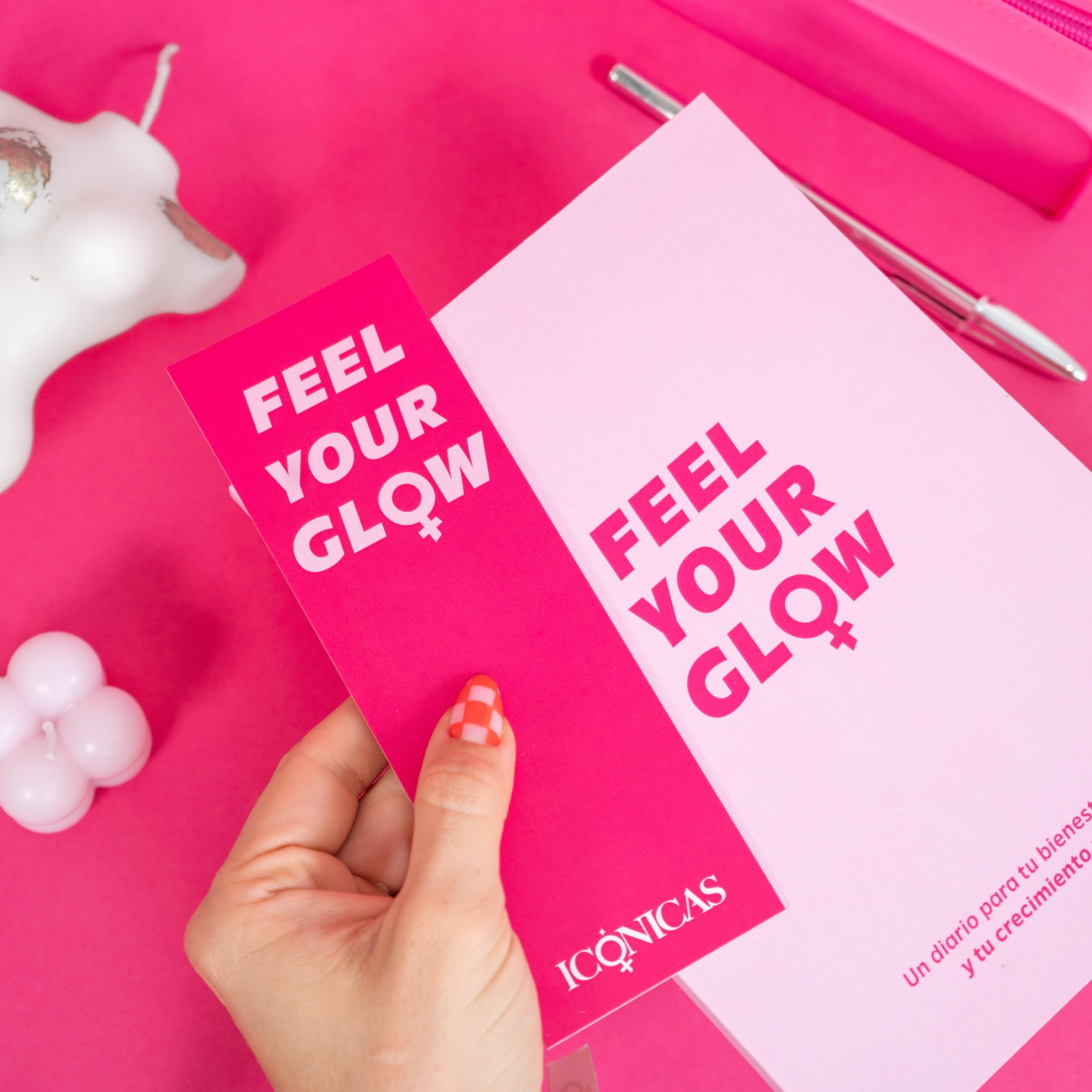 Diario Journal Feel Your Glow Icónicas Glow con marcapáginas