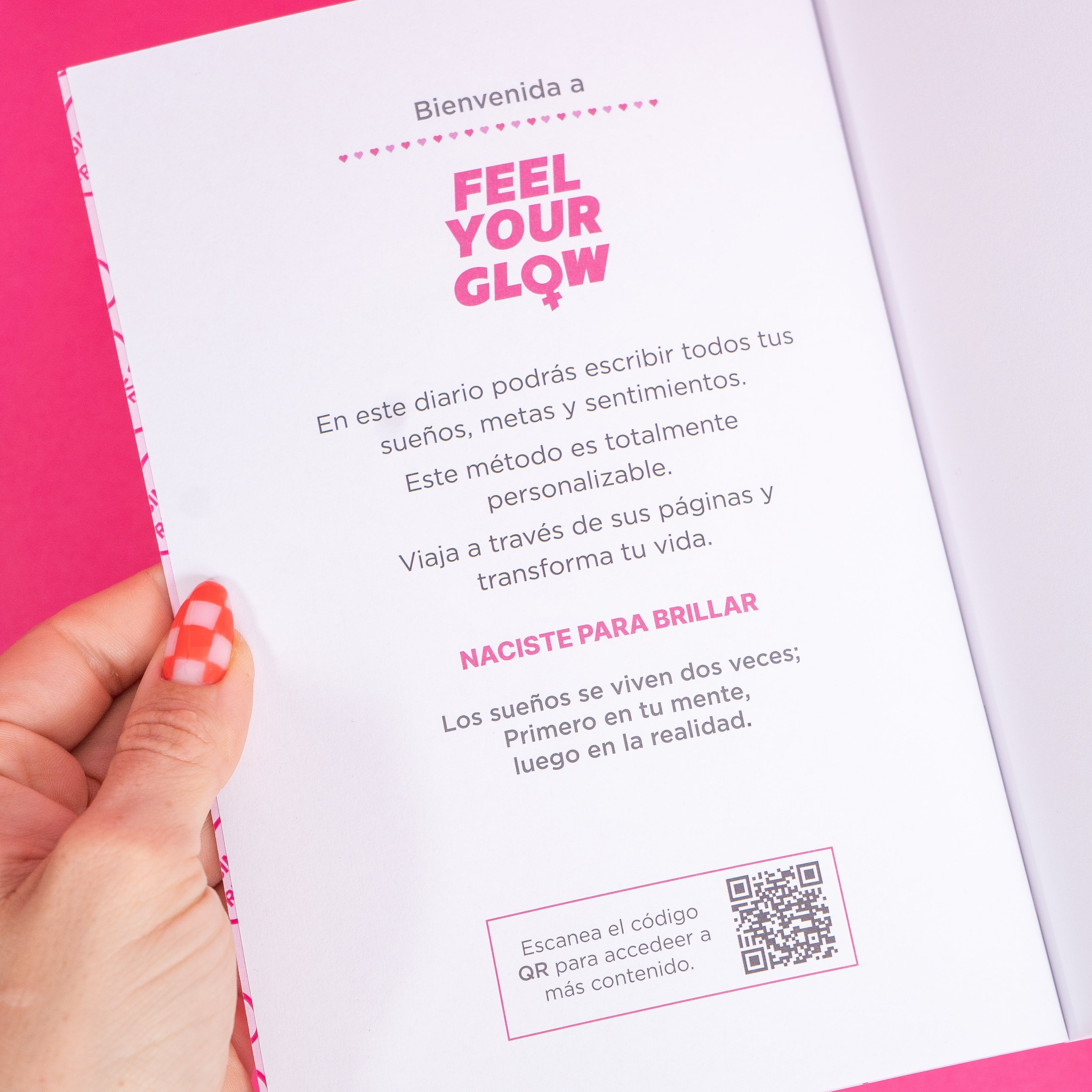 Bienvenida al Diario Journal Feel Your Glow Icónicas Glow