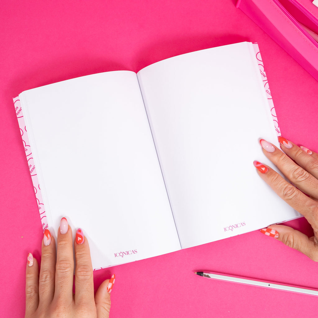 Hojas en blanco del Diario Journal Feel Your Glow Icónicas Glow