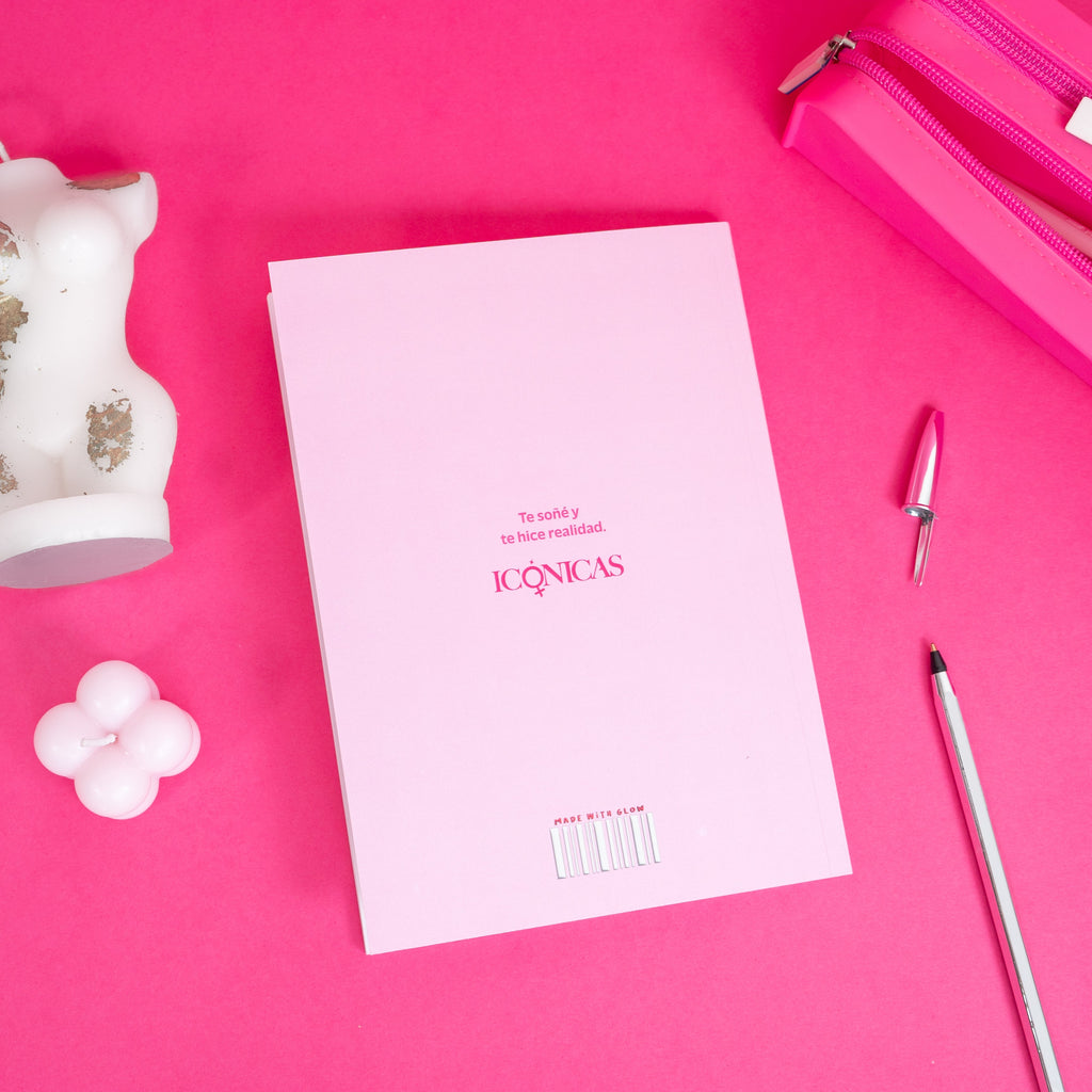 Trasera del Diario Journal Feel Your Glow de Icónicas Glow