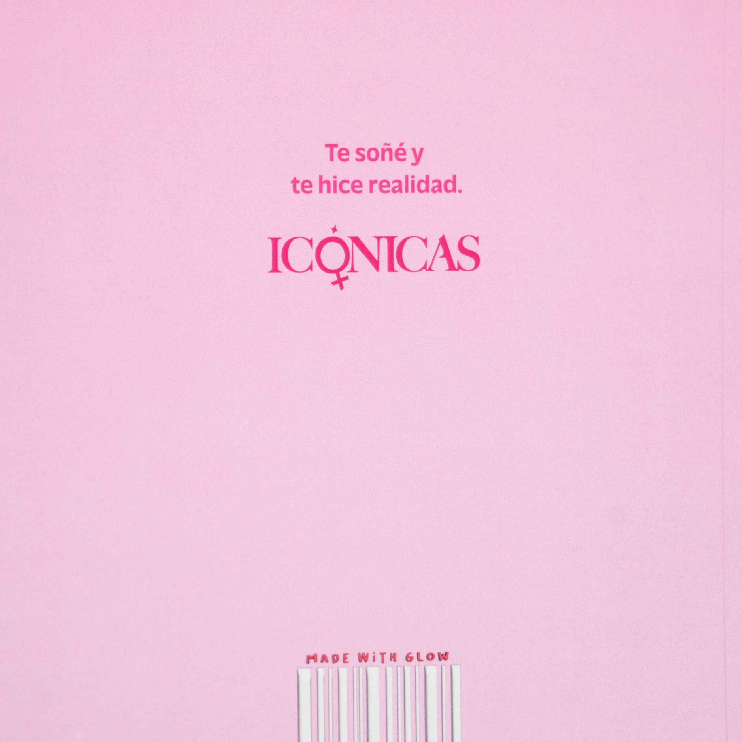 Detalle de la trasera del Diario Journal Feel Your Glow Icónicas Glow